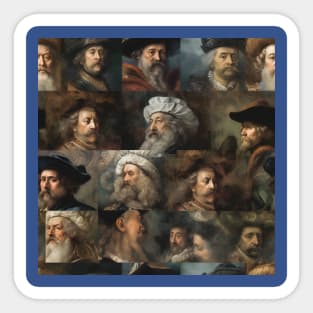 Rembrandt Paintings Mashup Sticker